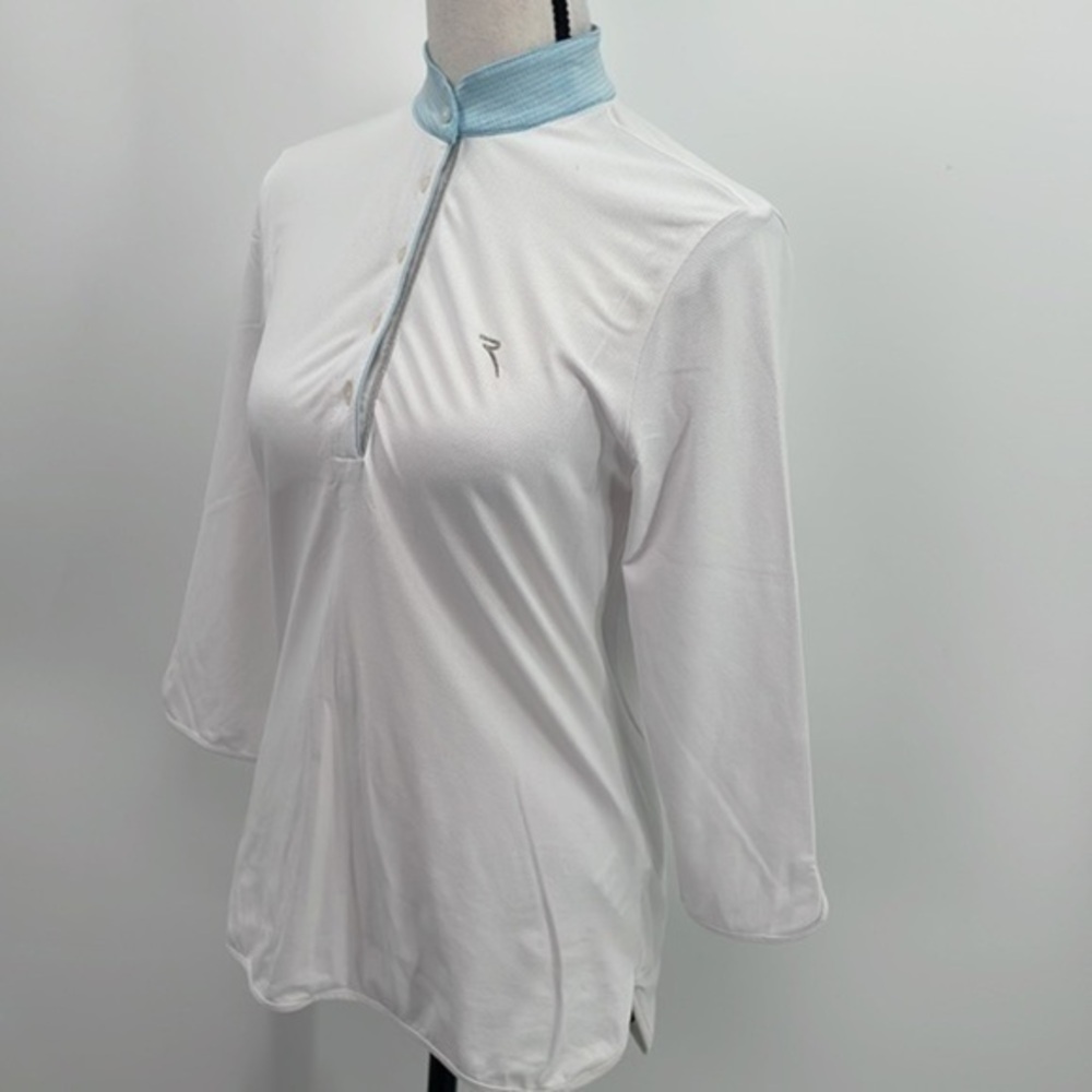 UEC Chervo Golf Italian 3/4 sleeve shirt white I42 is US small